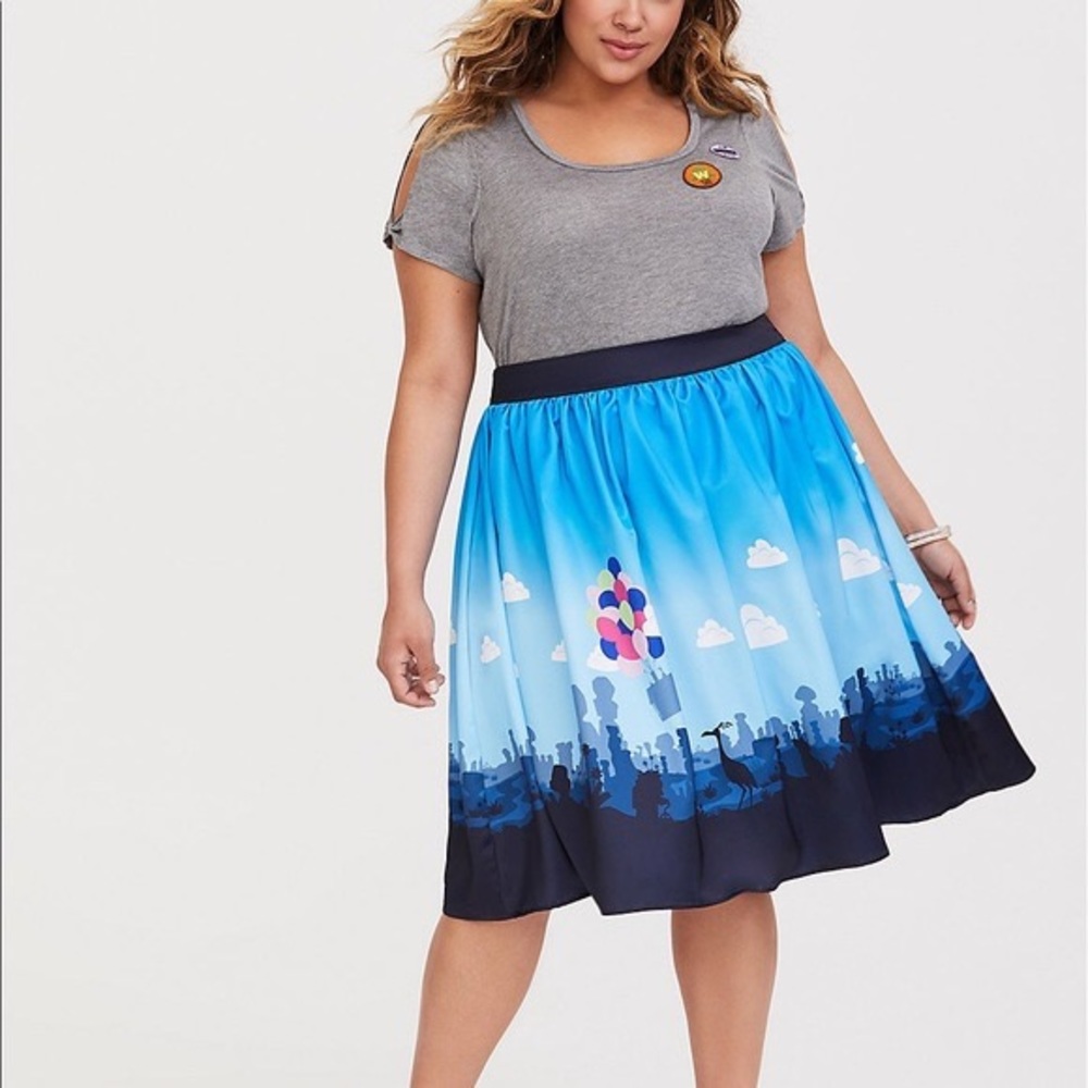 Torrid Disney Pixar up satin skirt